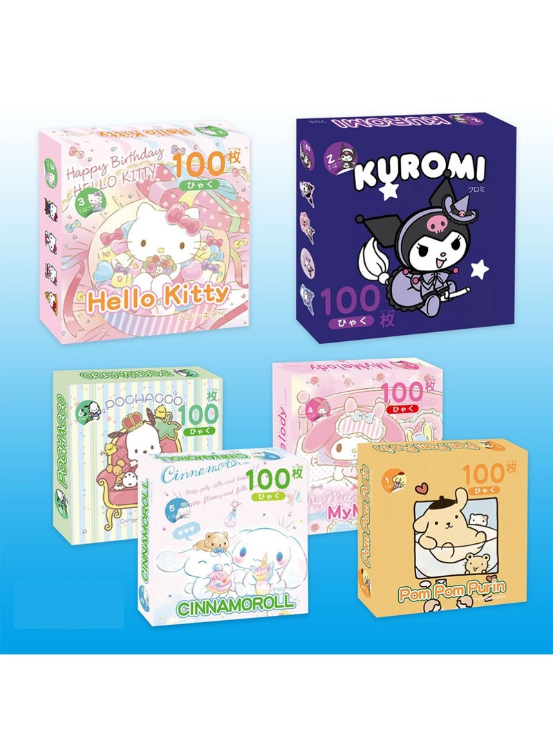 YOUGE Anime Girl Stickers - 600 Sheets Sanrio Stickers Kit, Vinyl Cartoon Aesthetic Decorative Sticker Set, Ideal for Scrapbooking, Journaling, Laptops and Room Decoration - Image 1